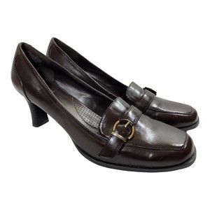 Mootsies Tootsies Having It Women's 9M Brown Leather Heels Pumps